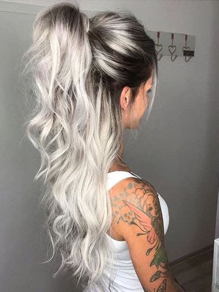 Silver Hair Colour Ideas For Sassy Women The Trend Spotter Platinum Blonde Balayage