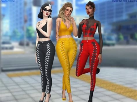 Angelina Top And Pants At Candy Sims 4 Sims 4 Updates