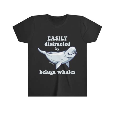 Beluga Whales Kids Tshirt Easily Distracted By Beluga White Whale