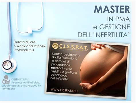 Master In Pma Procreazione Medicalmente Assistita E Gestione Psicologica Dell’infertilità 2022