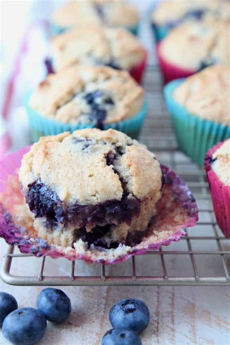 Low Carb Almond Flour Blueberry Muffins