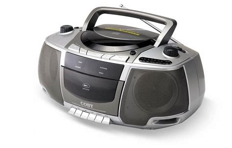 coby cxcd248 portable cd boombox with am fm radio and cassette