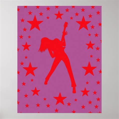Pink Rock Star Poster
