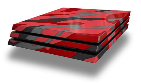 Sony Ps4 Pro Console Skins Camouflage Red Wraptorskinz