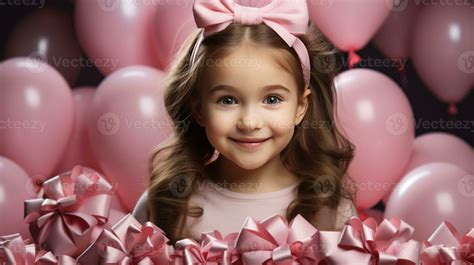 Happy Birthday To A 3 Year Old Baby Girl Ai Generated 25475177 Stock