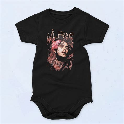 Lil Peep Floral Portrait Rapper Unisex Baby Onesie Baby Clothes