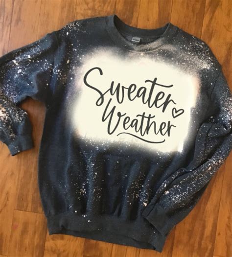 Sweater Weather Bleached Sublimation Sweatshirt Fleece Crew Etsy
