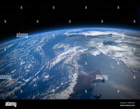 Earth from space. A Central American. The narrow strip of land connects