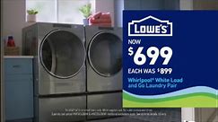 Lowe's TV Spot, 'Staying Home: Whirlpool White Load and Go Laundry Pair'