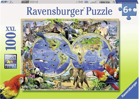 Ravensburger 10540 3 Puzzle Animaux Du Monde 100 Pièces Amazon