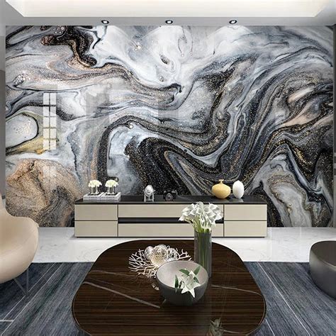 Custom 3d Photo Wall Painting Abstract Marble Texture Waterproof Mural