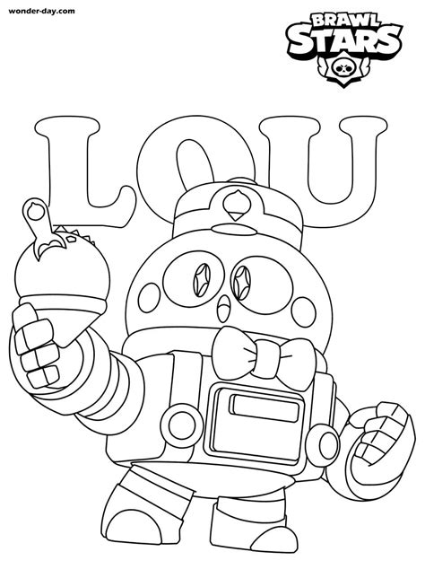 Lou is a chromatic brawler unlocked in boxes. Dibujos de Lou Brawl Stars para colorear | WONDER DAY