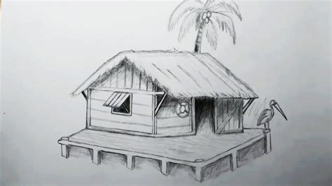 How To Draw A Bahay Kubo Bahay Kubo Drawing Activitie