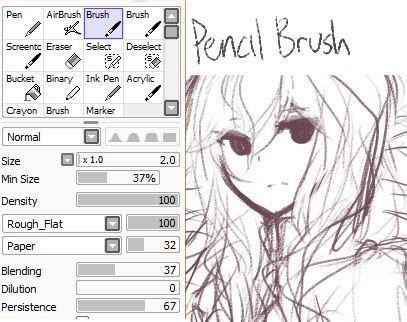 Paint Tool Sai Custom Brushes Lineart Amelaleading