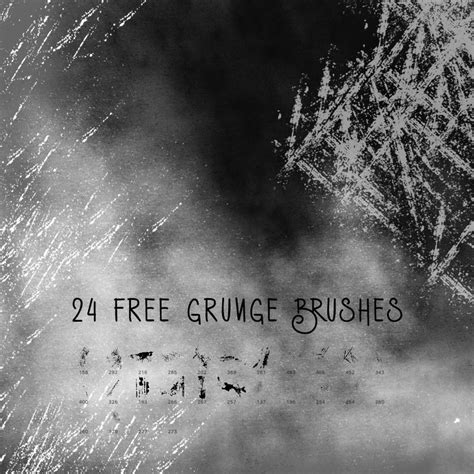 24 Free Grunge Brushes Photoshop Brushes