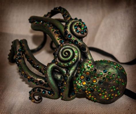 Jewelled Octopus Custom Masquerade Mask Made To Order Máscara Para