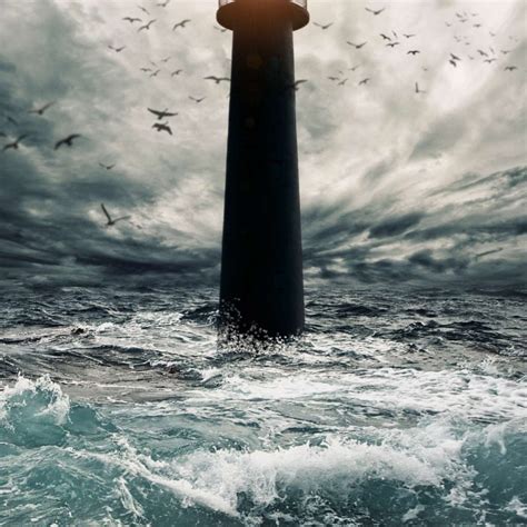 Lighthouse In The Storm Wall Art Photography