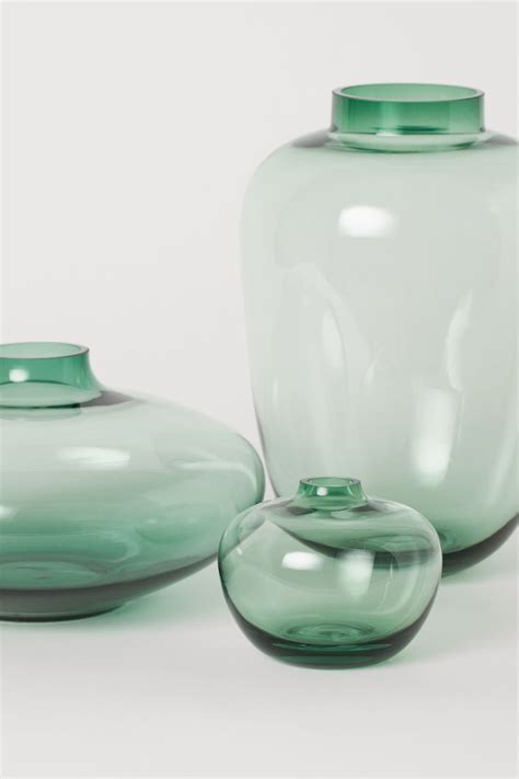 Shop h&m at lyst to discover a wide selection of the latest clothing, shoes and accessories. Large Glass Vase - Dark green - Home All | H&M US | Small ...