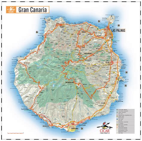 Gran Canaria Tourist Map - Gran Canaria Spain • mappery