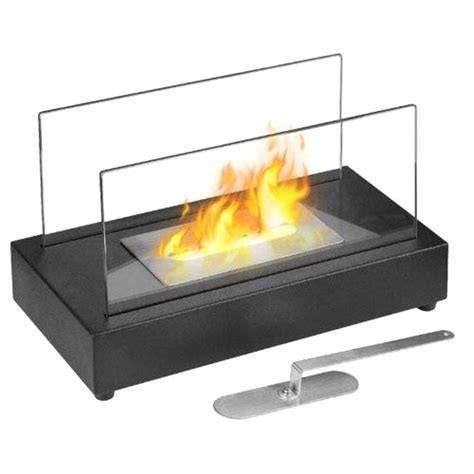 Moda Flame Vigo Ventless Table Top Ethanol Fireplace Black Hsz 1 S