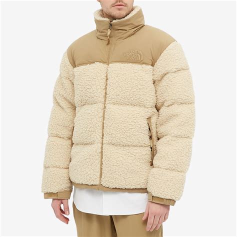 The North Face Sherpa Nuptse Jacket Bleached Sand And Kelp Tan End Nl
