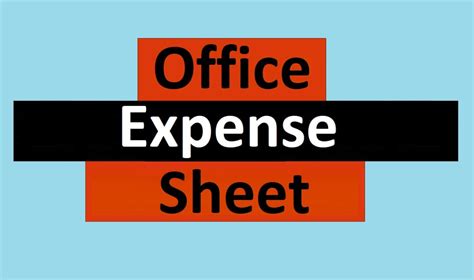 Office Expenses Sheet Template Word Free Word Excel Templates