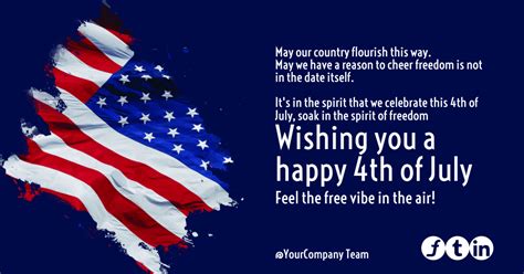 4th Of July Message 4thofjuly Design Template 103915
