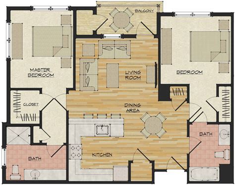 Tiny house plan 96700 | total living area: 2 Bedroom Apartments - Flats @ 520 - North Haven, CT ...