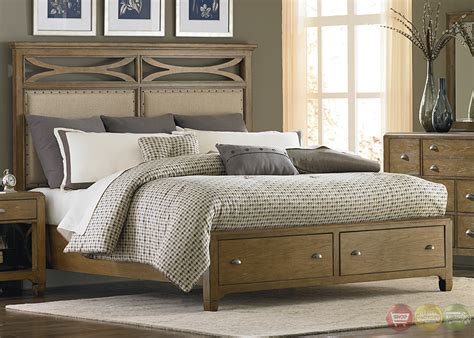 These complete furniture collections include everything you need to outfit the entire bedroom in coordinating style. Town and Country Distressed Finish Storage Bedroom Set