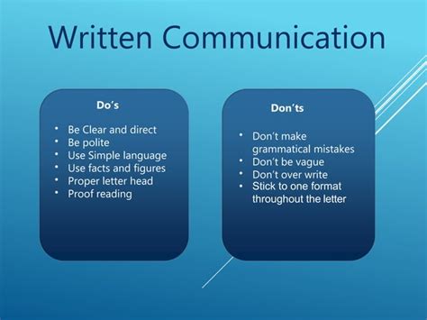 Dos And Donts Of Communication