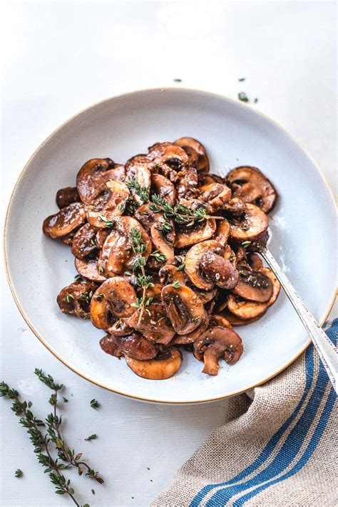 Healthy Balsamic Mushrooms Recipe Sauteed Keto Vegan Easy Vegan