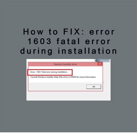 How To Fix Error Fatal Error During Installation