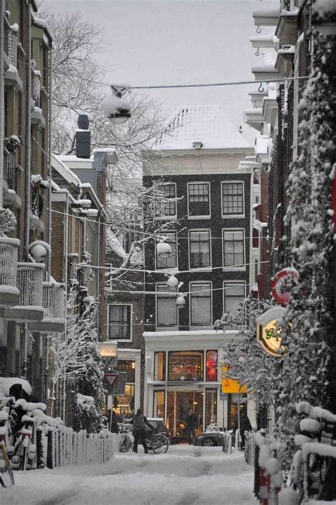 Snowy Night Amsterdam The Netherlands Photo Via Rukmini Winter
