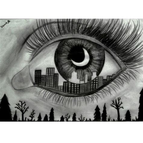 Drawing Of A City In An Eye By Siennapecjak Follow Me On Instagram