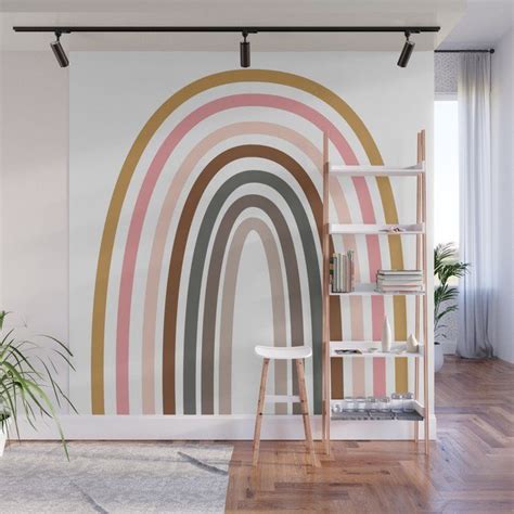 Whimsical Rainbow In Earthy Colors Wall Mural By Apricotbirch 8 X 8