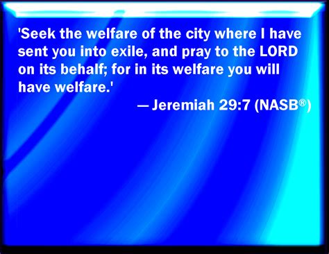 Jeremiah 297 And Seek The Peace Of The City Where I Have Caused You To