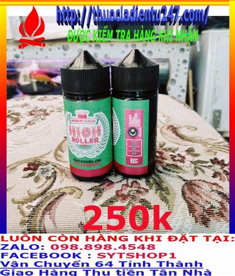 tinh dầu thuốc lá Điện tử vape high roller watermelon strawberry