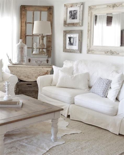 Beautiful White Shabby Chic Living Rooms Ideas Farmhouse Decor Living