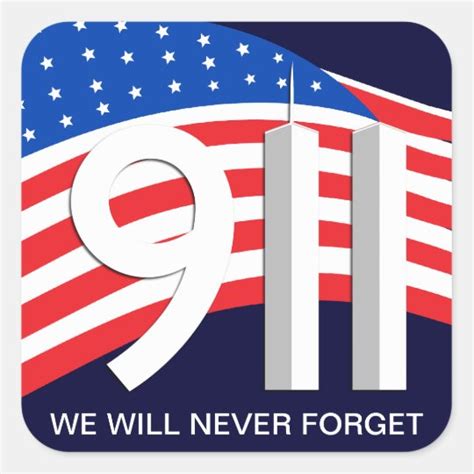 911 September 11th Never Forget Stickers