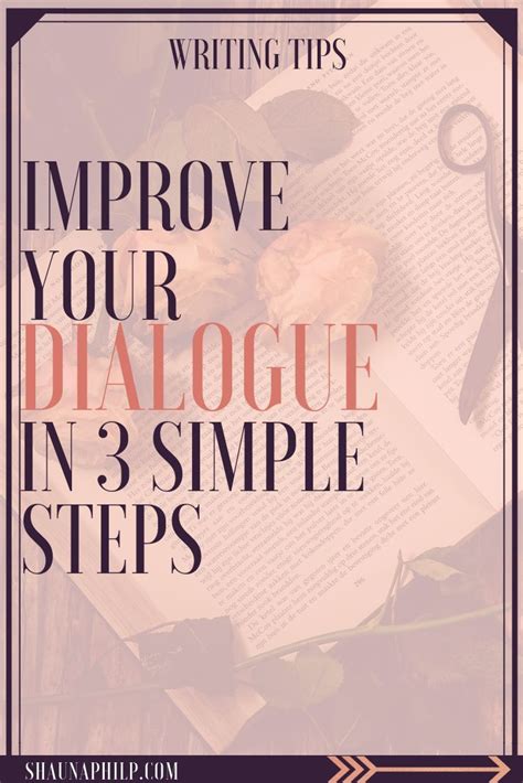 Obviously, you wouldn't render a conversation the. Writing Tips: Improve your dialogue in 3 easy steps ...