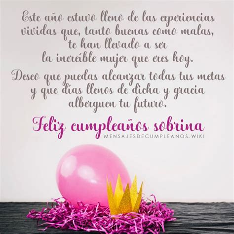 Frases De Cumpleaños Para Una Sobrina Mensajes