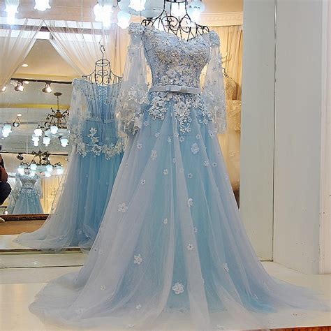 Online dress shopping has never been simpler! Light Blue Wedding Dresses,Lace Wedding Gowns,Elegant Prom ...