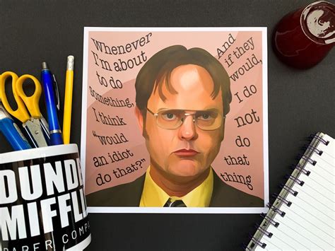Dwight Schrute The Office Print Etsy