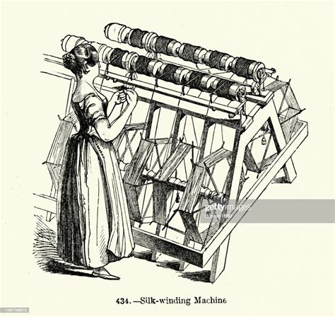 Woman Working In A Silk Factory Using Winding Machine History Of The