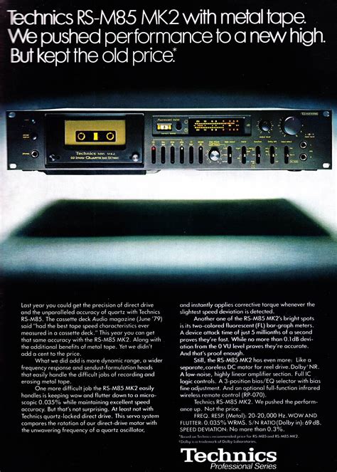 Technics ‘professional Audio Line Of The 1970s Preservation Sound