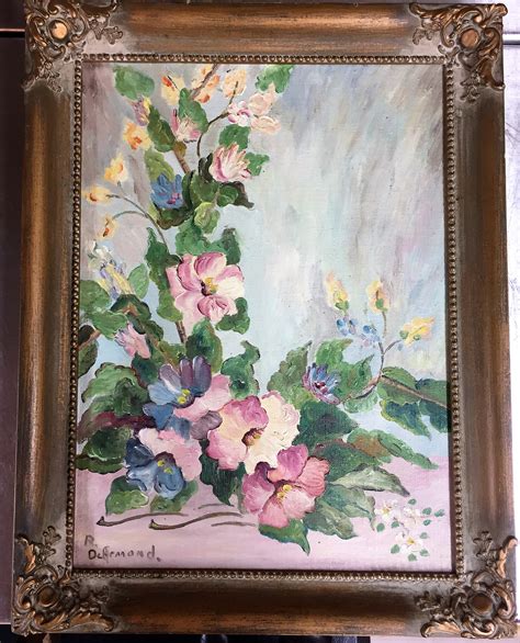 Vintage Floral Painting Ruby Dearmond Parkway Drive Antiques