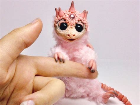 Pink Dragon Toy Ooak Doll Art Animal Cute Creature Doll Etsy
