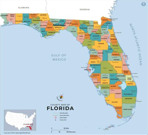 Sintético 90 Imagen De Fondo Mapa De Florida Y Sus Condados Alta