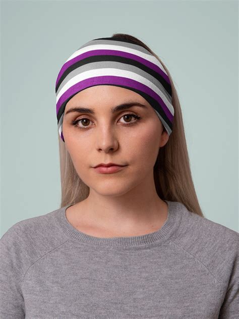 Wide Headband Asexual Pride Headband Bandana Headband Etsy