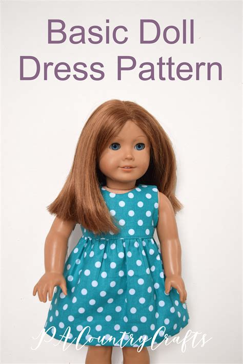 Basic Doll Dress Pattern Sewing Doll Clothes American Doll Clothes